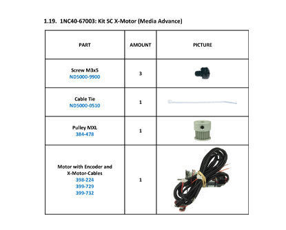 Kit Summa SC X-Motor (Avanzamento Media) - 1NC40-67003