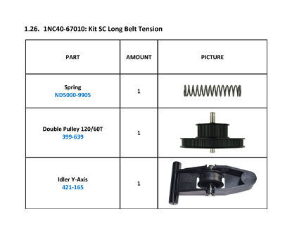 SummaCut Long Belt Tension Kit - 1NC40-67010