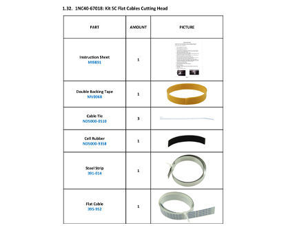Zsupplies Cutting Head Flat Cable Kit - 1NC40-67018