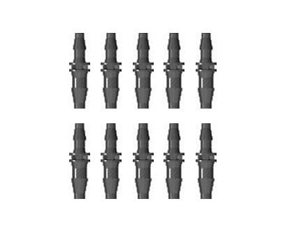 Raccord droit traversant 4,0 mm et 3,2 mm (20 pces)