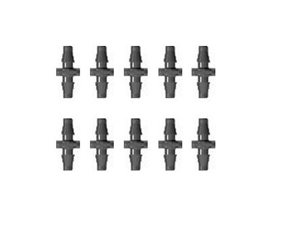 Raccordo diritto per tubo ID 3,2 mm in nylon nero (20 pezzi)
