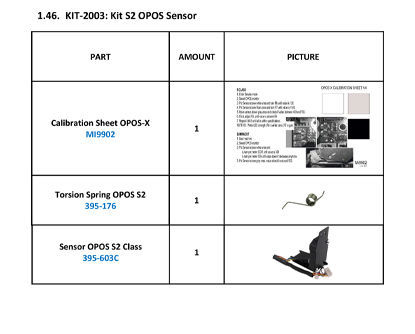 Kit Sensore S2 OPOS - KIT-2003