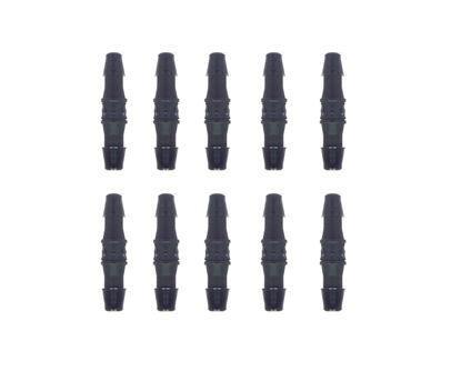 Raccord droit pour tuyau DI 1,6 Nylon noir (20 pces)