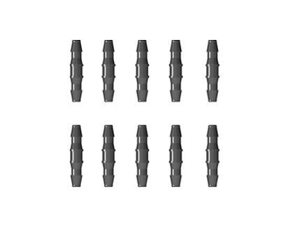 Raccord droit pour tube Ø 2,4 mm en nylon noir (20 pièces)