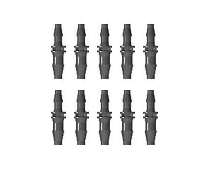Raccord traversant droit 4,0 mm et 6,0 mm (20 p.)