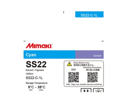 Inchiostro solvente Mimaki SS22 (sacchetto da 1000ml) Ciano - SS22-C-1L