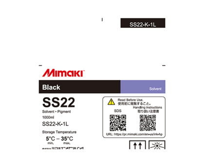 Inchiostro solvente Mimaki SS22 (busta da 1000ml) Nero - SS22-K-1L