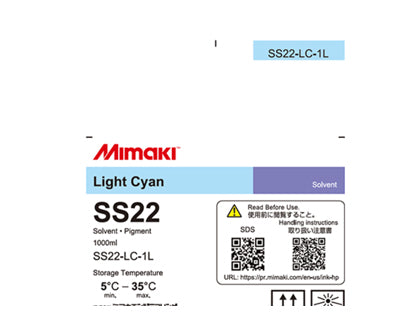 Inchiostro solvente Mimaki SS22 (sacca 1000ml) Ciano Chiaro - SS22-LC-1L